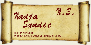 Nadja Sandić vizit kartica